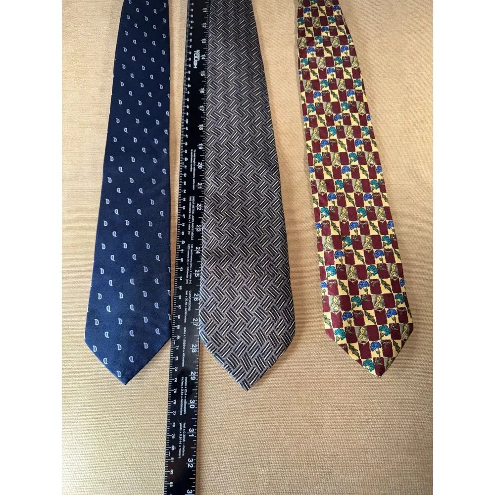 3Ties; Stafford, J.. Ferrar, Floral Tie made in Italy